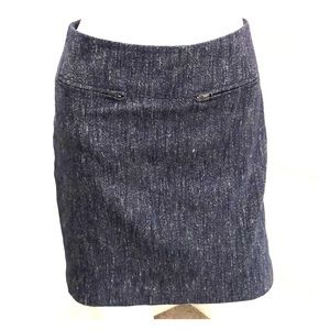 3/$10, 4/$12, 5/$14, 6/$16 Ann Taylor petite sz 0P back zip blue skirt